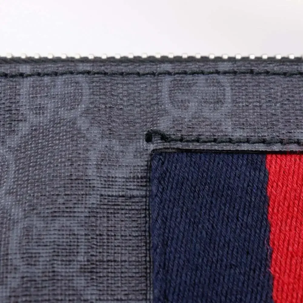 GUCCI Black Canvas Messenger Shoulder Bag